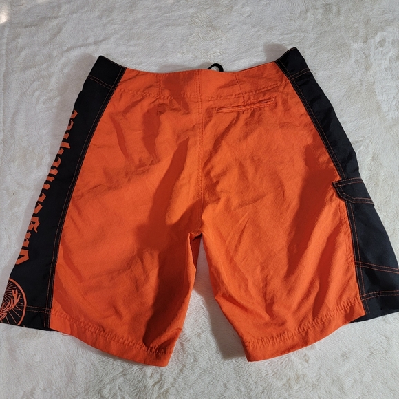 Jagermeister Mens Medium size Boardshorts Orange Black - Picture 2 of 6